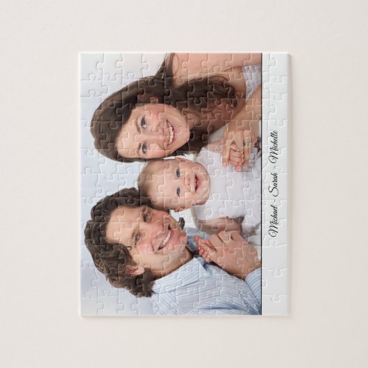 Custom Foto Personalisiert Name Jigsaw Puzzle (Vertikal)