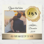 Custom Foto Personalisiert Sparkling Weinflasche L Schaumweinetikett (Einzelnes Label)