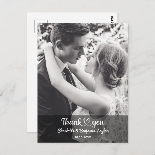 Custom Foto Personalisiert Stilvolle romantische H Postkarte (Vorne/Hinten)