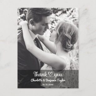 Custom Foto Personalisiert Stilvolle romantische H Postkarte