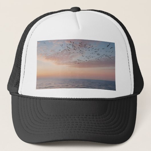 Custom Foto Personalisiert Sunset Beach Waves Truckerkappe (Vorderseite)