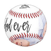 Custom Foto Personalisiert Vathers Day Gift Baseball (Rückseite)