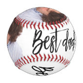 Custom Foto Personalisiert Vathers Day Gift Baseball (Vorderseite)