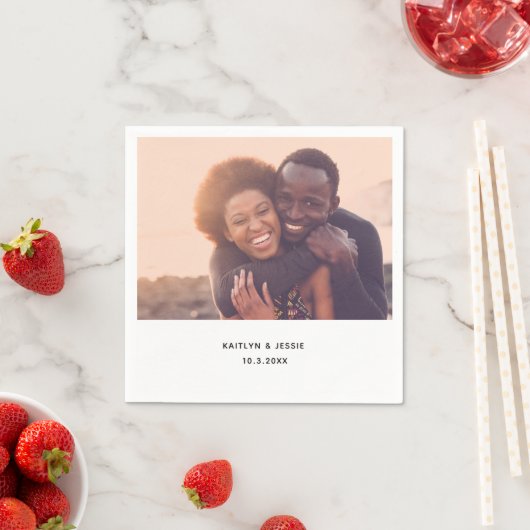 Custom Foto Personalisiert Wedding Serviette (Beispiel)