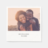 Custom Foto Personalisiert Wedding Serviette (Vorderseite)