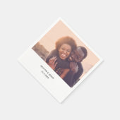 Custom Foto Personalisiert Wedding Serviette (Ecke)