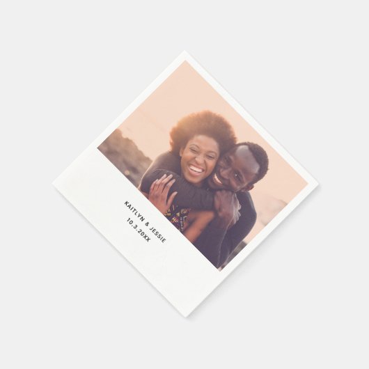 Custom Foto Personalisiert Wedding Serviette (Ecke)