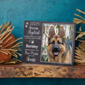 Custom Foto Pet Dog German Shepherd Memorial Fotoplatte (Seite)