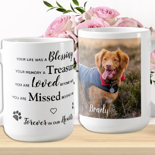 Custom Foto Pet Loss Gift Pet Memorial Coffee Mug Kaffeetasse