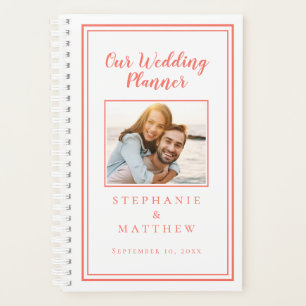 Custom Foto Planer Einfache Korallen & Weiße Hochz