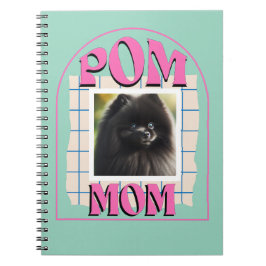 Custom Foto Pom Dog Mama Shirt Spitz Eigentümer Notizblock