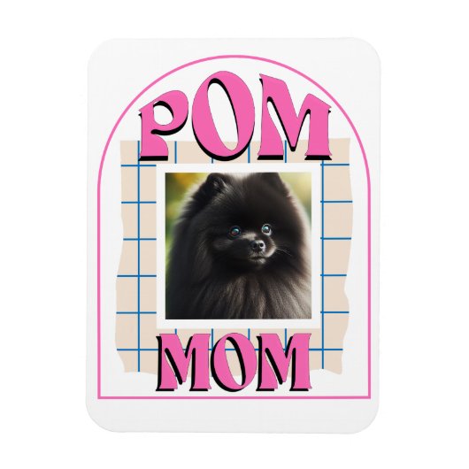 Custom Foto Pom Mama Keepake Spitz Downer Magnet (Vertikal)