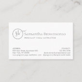 Custom Foto Pregnant Doula Birth Coach Visitenkarte (Vorderseite)