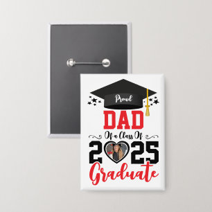 Custom Foto Proud Graduate Family 2025 Geschenke Button