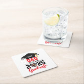 Custom Foto Proud Graduate Family 2025 Geschenke Rechteckiger Pappuntersetzer (Vor Ort)