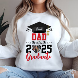 Custom Foto Proud Graduate Family 2025 Geschenke Sweatshirt