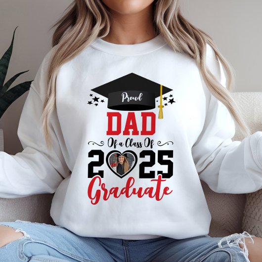 Custom Foto Proud Graduate Family 2025 Geschenke Sweatshirt
