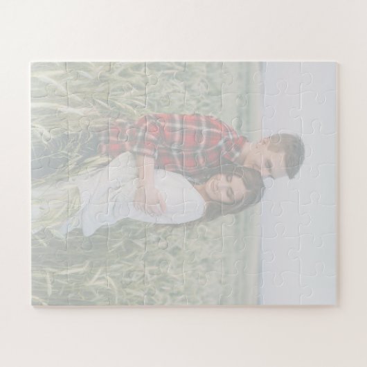 Custom Foto Puzzle Wedding Gästebuch (Horizontal)