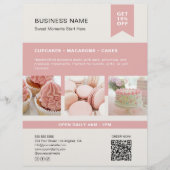 Custom Foto QR Bäckerei Flyer (Vorne)
