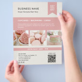 Custom Foto QR Bäckerei Flyer (Hand)