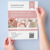 Custom Foto QR Bäckerei Flyer (Hand)