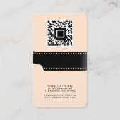 Custom Foto QR Code Film Roll Fotograf Trendy Visitenkarte (Rückseite)