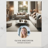 Custom Foto QR Code Social Media Beruflich Flyer (Vorne)