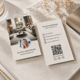 Custom Foto QR Code Social Media Beruflich Visitenkarte