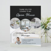 Custom Foto Real Anwesen Open House Dankeschön Kar Einladung (Stehend Vorderseite)