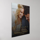 Custom Foto Real Foil Wedding Willkommenszeichen Foliendrucke (Ablage )