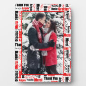 Custom Foto Red Black Danke Framing Plaque Fotoplatte (Vorderseite)