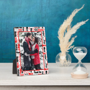 Custom Foto Red Black Danke Framing Plaque Fotoplatte