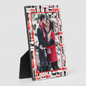 Custom Foto Red Black Danke Framing Plaque Fotoplatte (Seite)