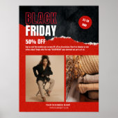 Custom Foto Red Black Friday Produktwerbung Poster (Vorne)