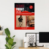 Custom Foto Red Black Friday Produktwerbung Poster (Heimbüro)