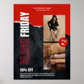 Custom Foto Red Black Friday Produktwerbung Poster (Vorne)