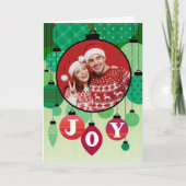 Custom Foto Red Green Joy Karte (Vorderseite)