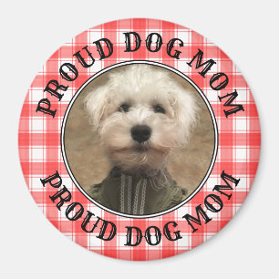 Custom Foto Red & White Country Bauernhof Kariert Magnet