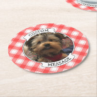 Custom Foto Red & White Country Bauernhof Kariert