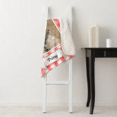 Custom Foto Red & White Country Bauernhof Kariert Sherpadecke (Beispiel)