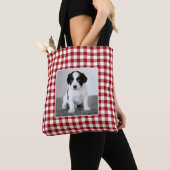 Custom Foto Red White Gingham Pattern Tasche (Von Nahem)