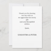 Custom Foto Relaxe Wedding danke Einladung (Rückseite)