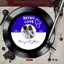Custom Foto Retro Vinyl Record Einladung Hochzeit