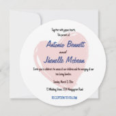 Custom Foto Retro Vinyl Record Einladung Hochzeit (Rückseite)