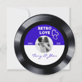 Custom Foto Retro Vinyl Record Einladung Hochzeit (Vorderseite)