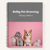 Custom Foto rosa und grau Spiral Notebook Notizblock (Vorderseite)