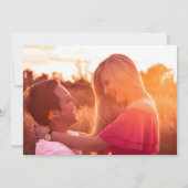 Custom Foto Rose Gold Glitzer Save the Date Card Einladung (Rückseite)