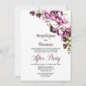 Custom Foto Rustikal rosa Blumenempfang Einladung (Vorderseite)