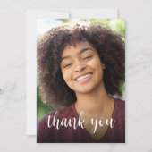 Custom Foto Sage Green 30. Geburtstag Party Dankeskarte (Vorderseite)