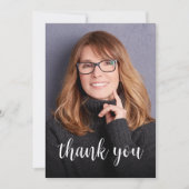 Custom Foto Sage Green 40. Geburtstag Party Dankeskarte (Vorderseite)